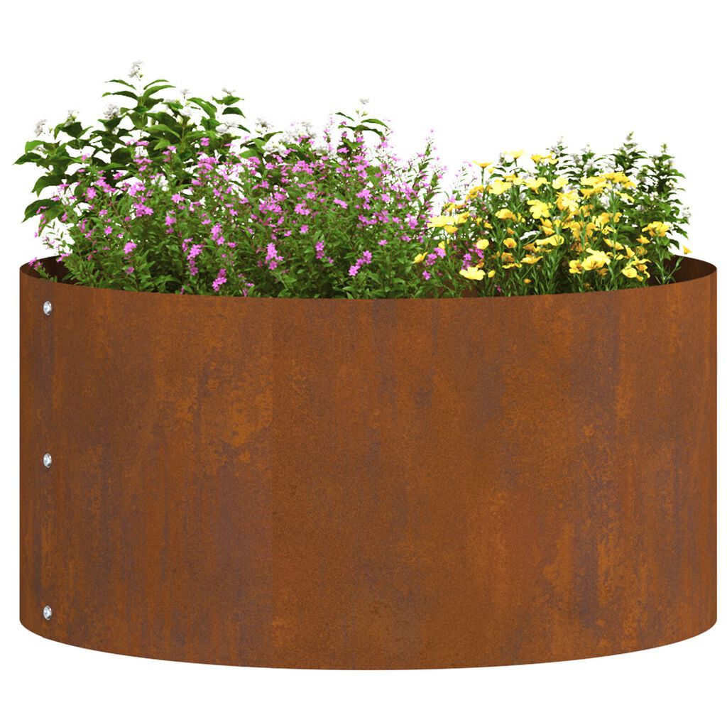 vidaXL Γλάστρα Χάλυβα Cortens Χάλυβας Corten Μεσαία Διακοσμητικά ένθετα
