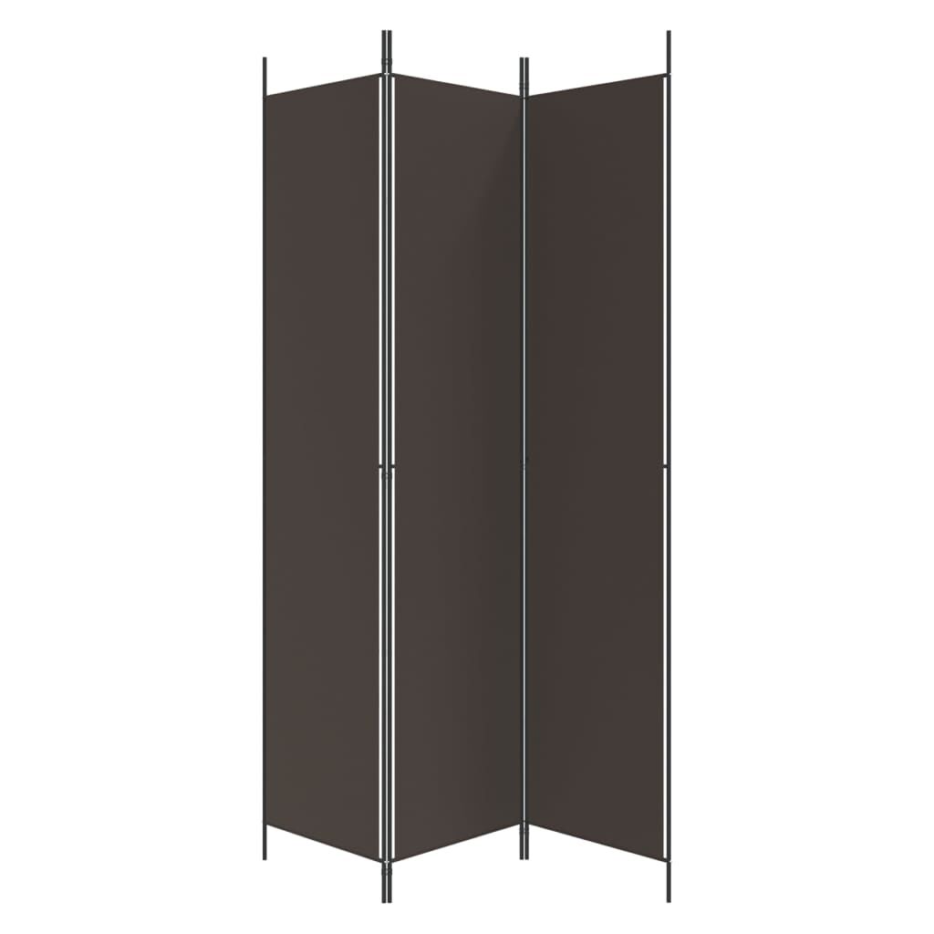 vidaXL Διαχωριστικό Δωματίου με 6 Πάνελ Καφέ 150x220 εκ. από Ύφασμα