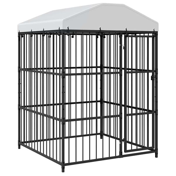 vidaXL Κλουβί Σκύλου Εξωτερικού Χώρου 150 x 150 x 210 εκ. με Στέγαστρο