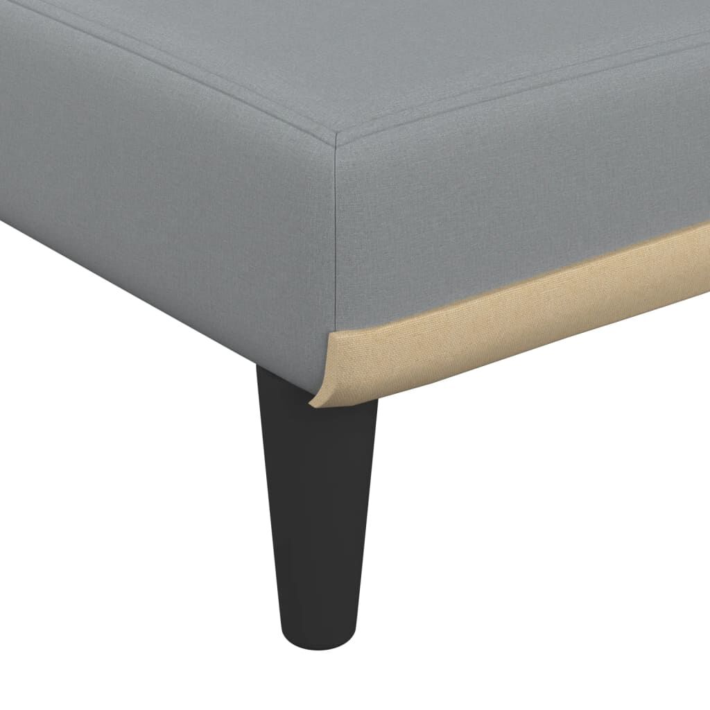 vidaXL Καναπές Κρεβάτι Γωνιακός Αν. Γκρι 260x140x70 εκ. Υφασμάτινος