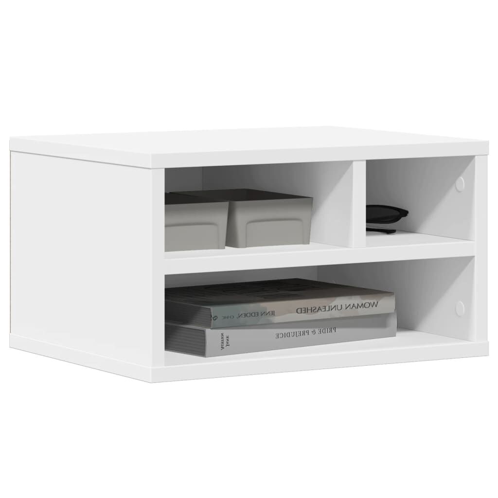 vidaXL Βάση Εκτυπωτή Λευκή 40x32x22,5 εκ. από Επεξεργασμένο Ξύλο