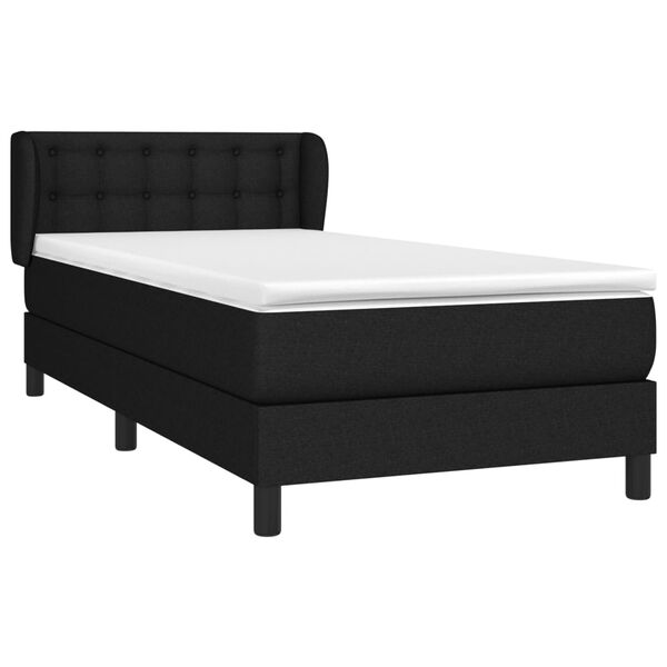 vidaXL &Kappa;&rho;&epsilon;&beta;ά&tau;&iota; Boxspring &mu;&epsilon; &Sigma;&tau;&rho;ώ&mu;&alpha; &Mu;&alpha;ύ&rho;&omicron; 100 x 200 &epsilon;&kappa;. &Upsilon;&phi;&alpha;&sigma;&mu;ά&tau;&iota;&nu;&omicron;