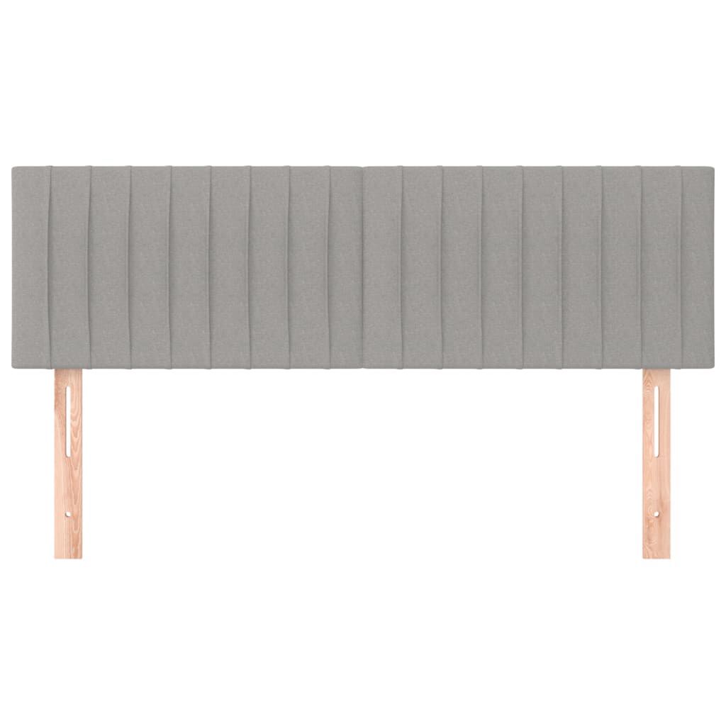 vidaXL Κεφαλάρια Κρεβατιού 2 τεμ. Αν. Γκρι 72x5x78/88 εκ. Υφασμάτινα