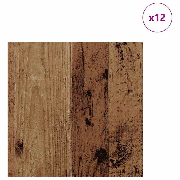 vidaXL Διακοσμητικά Πάνελ 12 pcs Παλαιό ξύλο 30 x 30 x 0.3 εκ