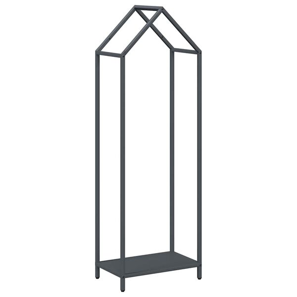vidaXL Ράφι για καυσόξυλα Ανθρακί 40x25x120 cm Ατσάλι ψυχρής έλασης
