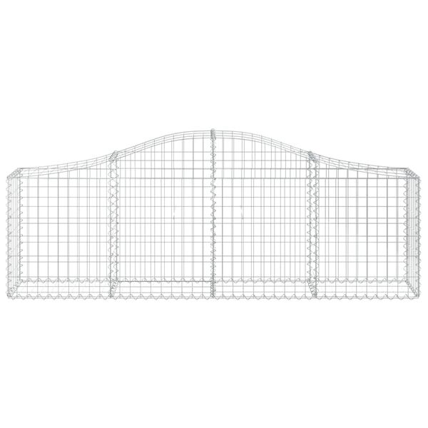 vidaXL Συρματοκιβώτια Τοξωτά 12 τεμ. 200x30x60/80 εκ. Γαλβαν. Ατσάλι