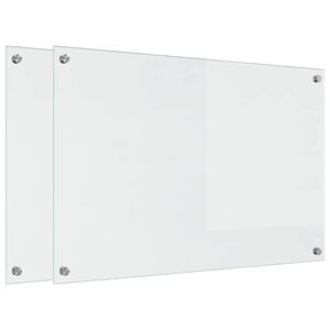 vidaXL Πίσω Πάνελ Κουζίνας Διαφανές 90 x 60 cm σκληρυμένο γυαλί