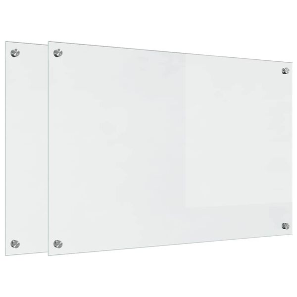 vidaXL Πίσω Πάνελ Κουζίνας Διαφανές 90 x 60 cm σκληρυμένο γυαλί