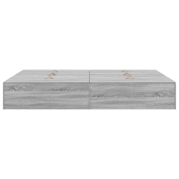 vidaXL Κρεβάτι Αποθήκευσης Γκρι Sonoma 140 x 200 εκ
