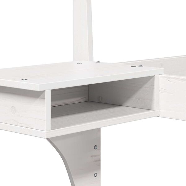 vidaXL Σκελετός Κρεβατιού Λευκό 200 x 200 cm Μασίφ ξύλο πεύκου