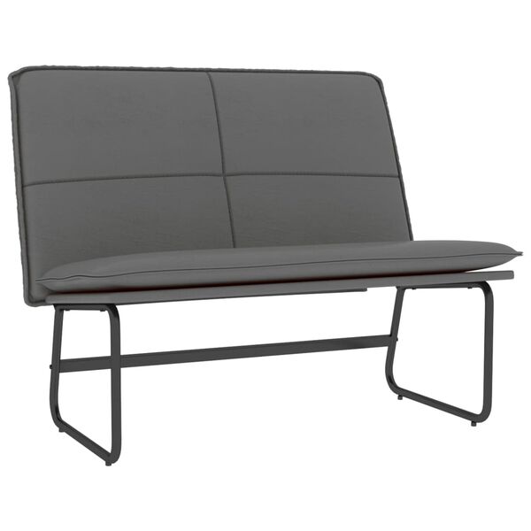 vidaXL Πάγκος Γκρι 100 x 75 x 76 εκ. από Συνθετικό Δέρμα