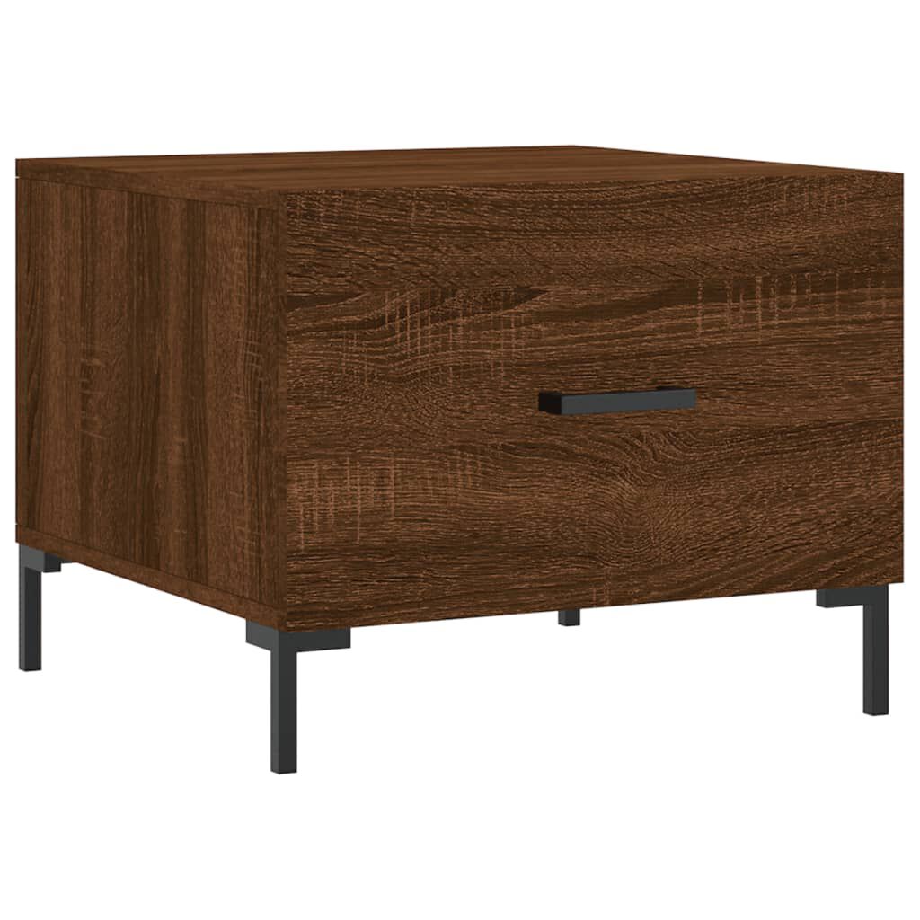 vidaXL Τραπεζάκια Σαλονιού 2 τεμ Brown Oak 50x50x40 εκ Επεξ. Ξύλο
