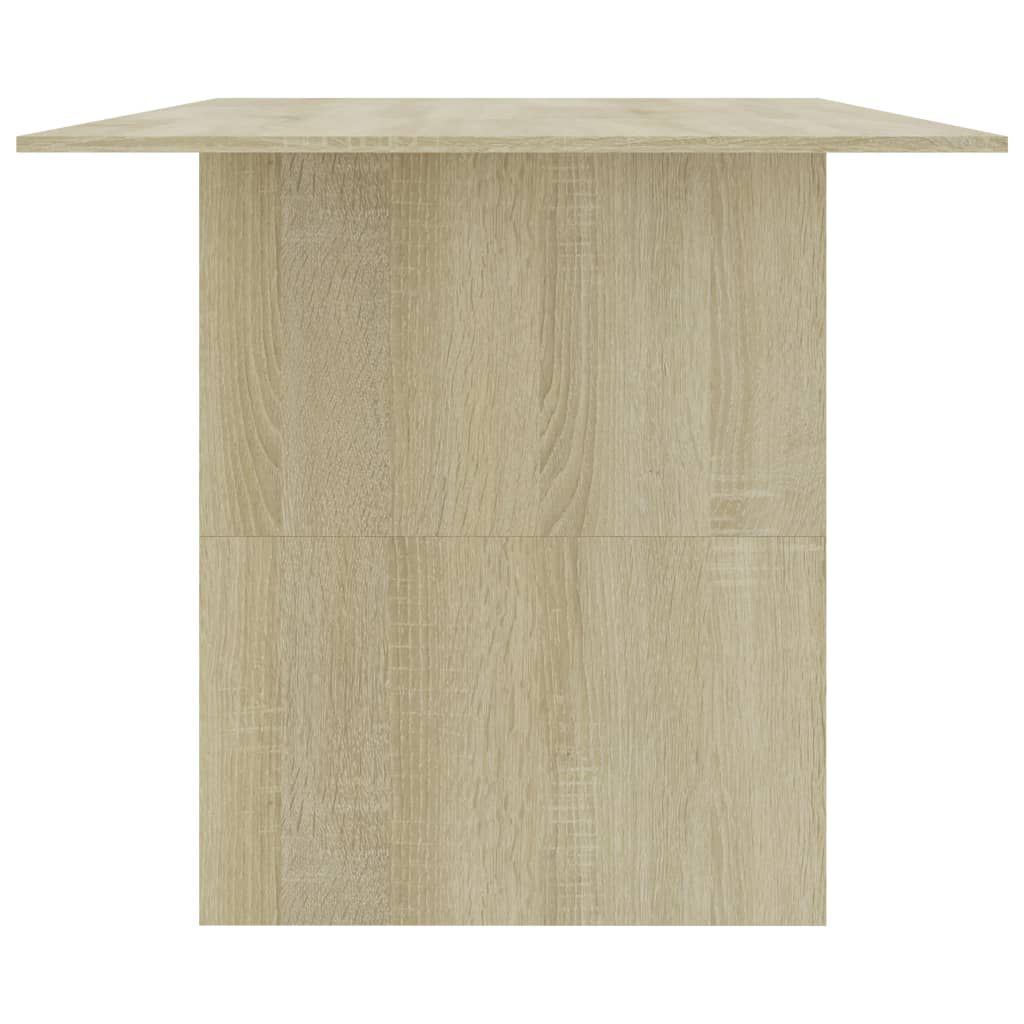 vidaXL Τραπεζαρία Sonoma Δρυς 180 x 90 x 76 εκ. από Επεξ. Ξύλο