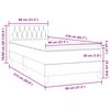 vidaXL &Kappa;&rho;&epsilon;&beta;ά&tau;&iota; Boxspring &mu;&epsilon; &Sigma;&tau;&rho;ώ&mu;&alpha; & LED &rho;&omicron;&zeta; 80x210 &epsilon;&kappa;. &Beta;&epsilon;&lambda;&omicron;ύ&delta;&iota;&nu;&omicron;