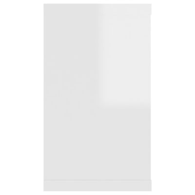 vidaXL Ράφια Κύβοι Τοίχου 2 τεμ. Γυαλ. Λευκό 80x15x26,5εκ. Μοριοσανίδα