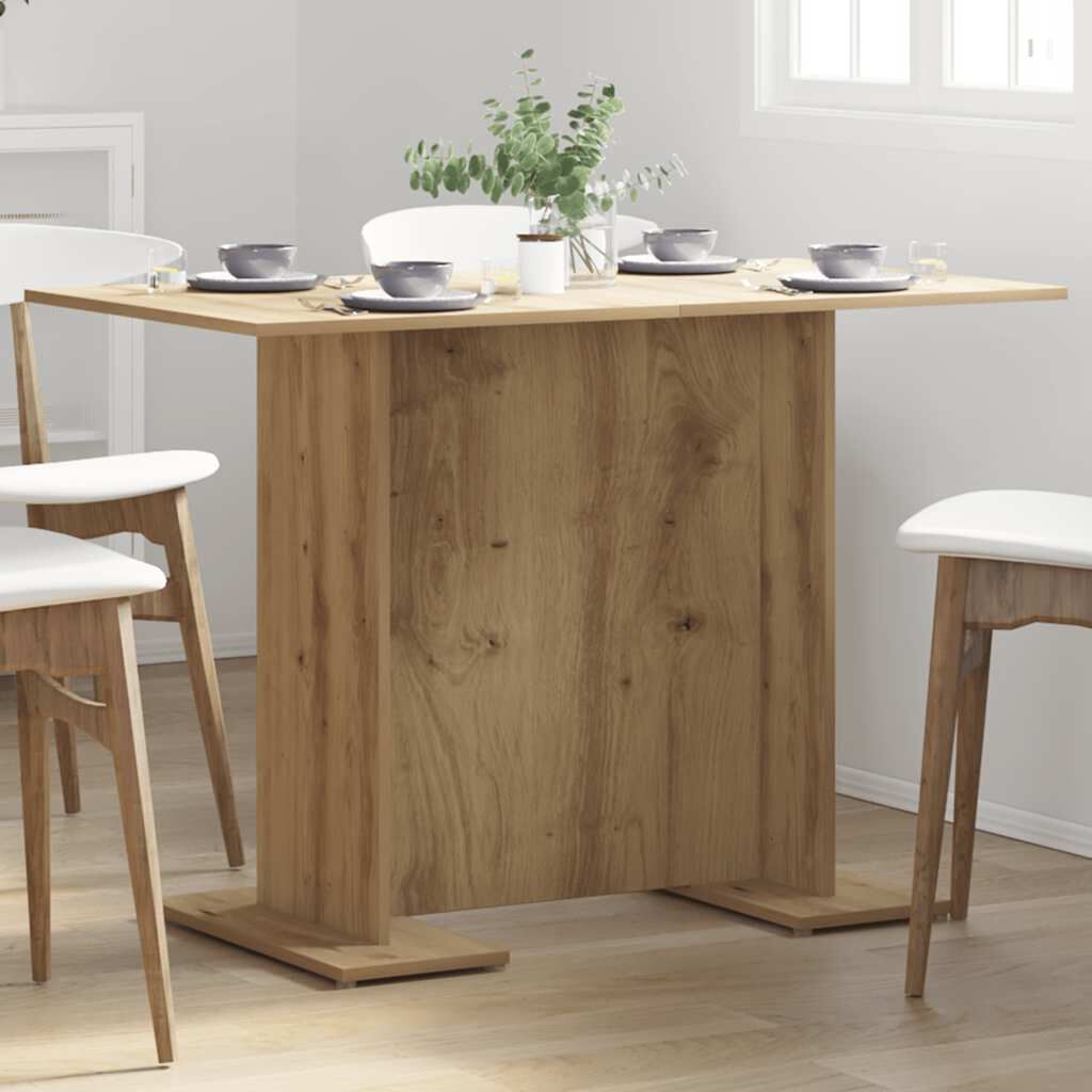 vidaXL Τραπεζαρία Αρτισιανή Δρυς 110x60x75 εκ. από Επεξεργασμένο Ξύλο
