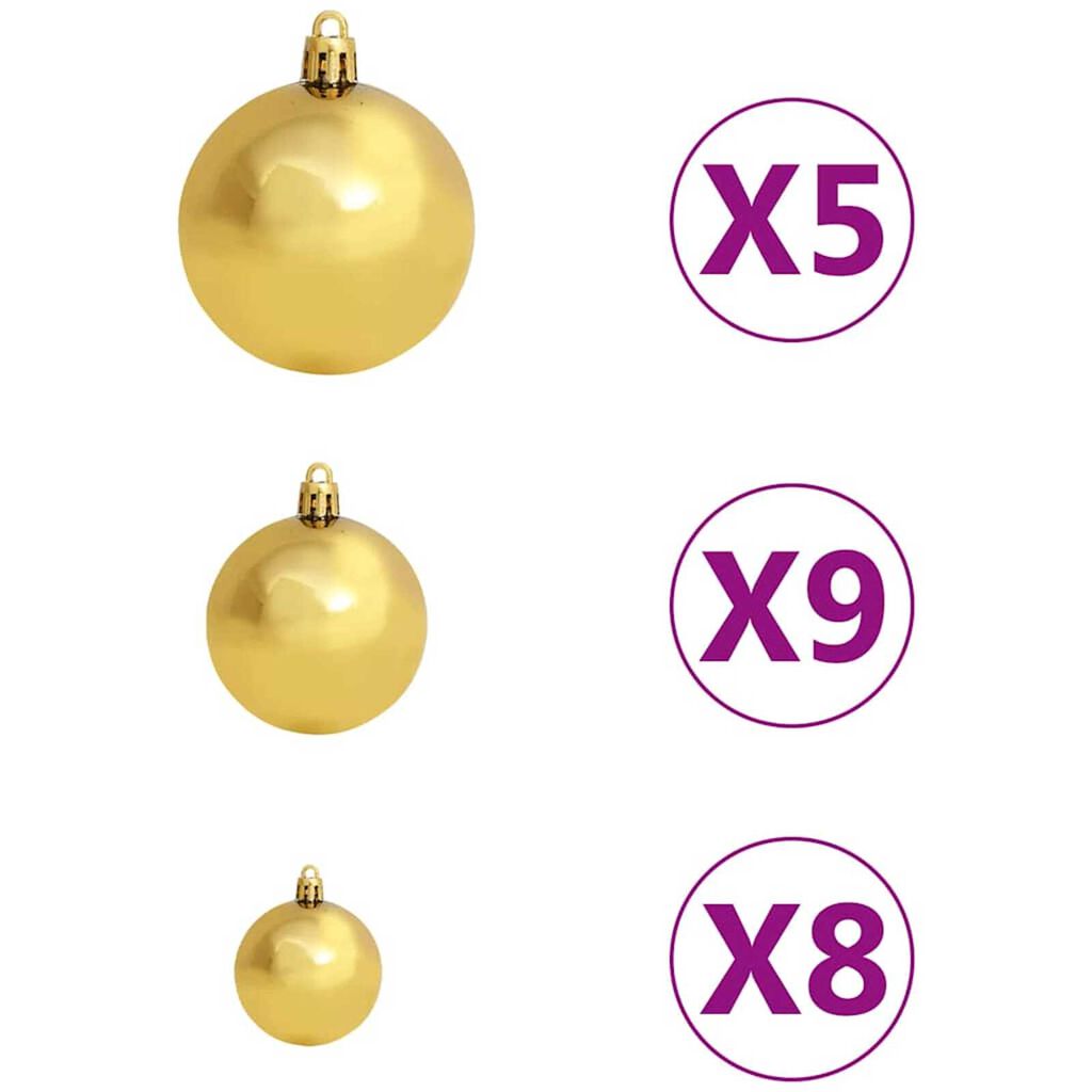 vidaXL Χριστουγ. Δέντρο Έλατο Nordmann LED/Μπάλες Πράσινο 180 εκ.