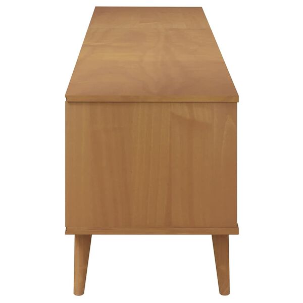 vidaXL Έπιπλο Τηλεόρασης MOLDE Καφέ 158x40x49 εκ. Μασίφ Ξύλο Πεύκου