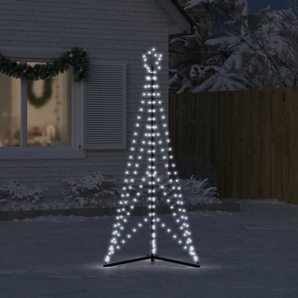 vidaXL Χριστουγεννιάτικο δέντρο LED 363 LED Ψυχρό Λευκό 182 εκ.