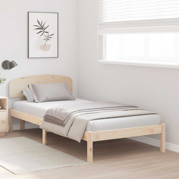 vidaXL Σκελετός Κρεβατιού Καφέ 100 x 200 cm Μασίφ ξύλο πεύκου