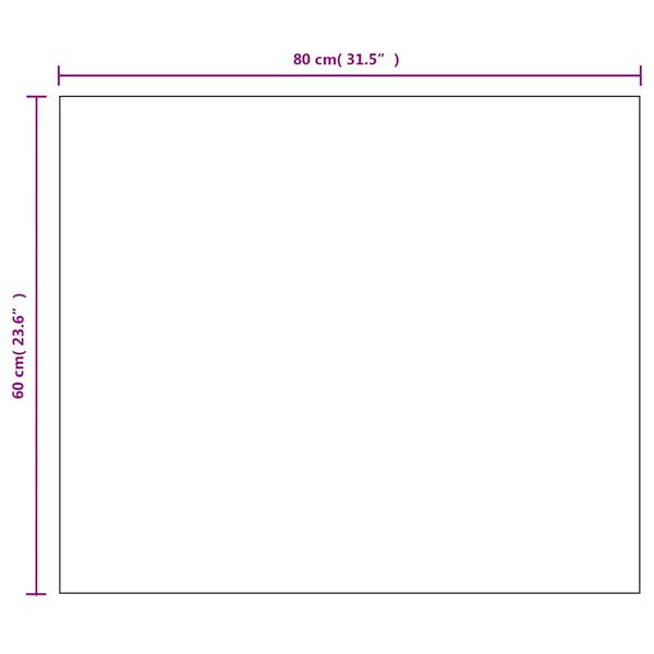 vidaXL Καθρέφτης 80 x 60 εκ. Γυάλινος Χωρίς Πλαίσιο