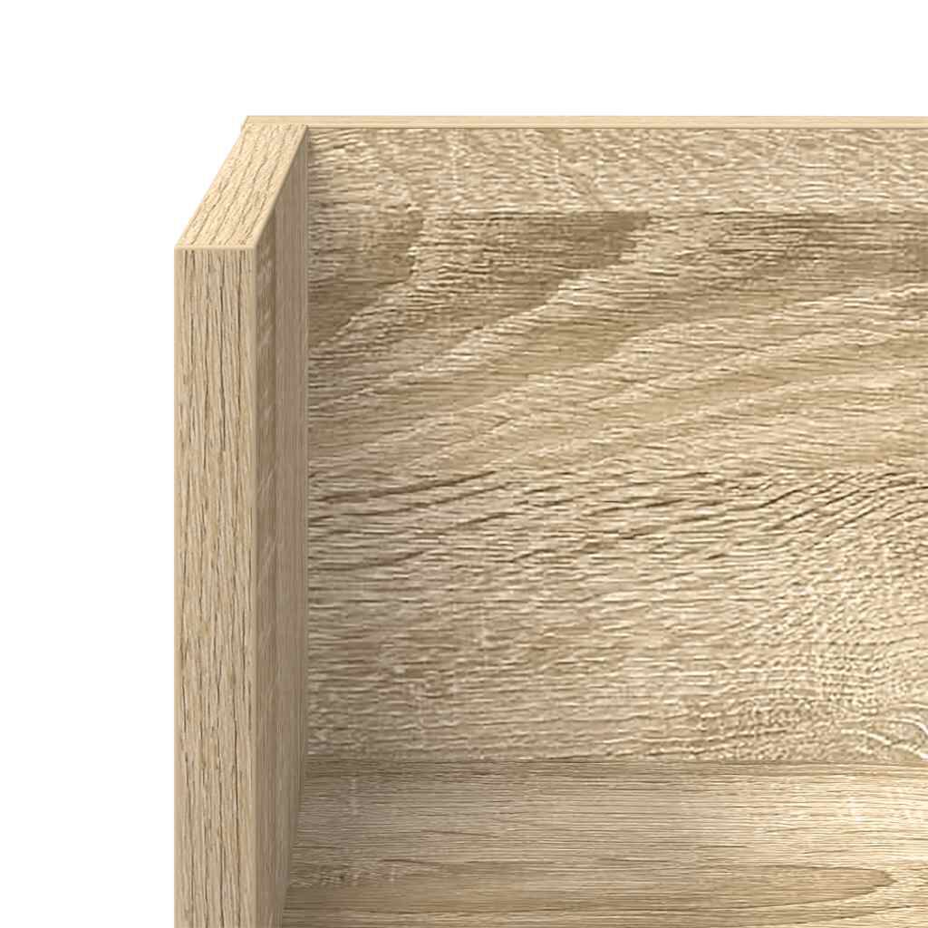 vidaXL Ράφια τοίχου 2 τεμάχια Sonoma Oak Κατασκευασμένο ξύλο
