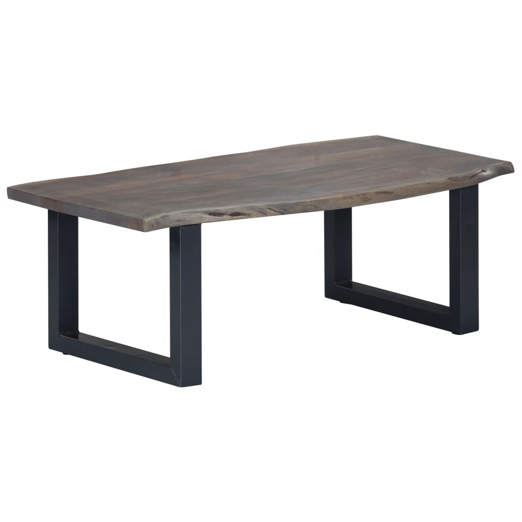 vidaXL Τραπεζάκι Σαλονιού Live Edge Γκρι 115x60x40 εκ. Ξύλο Ακακίας