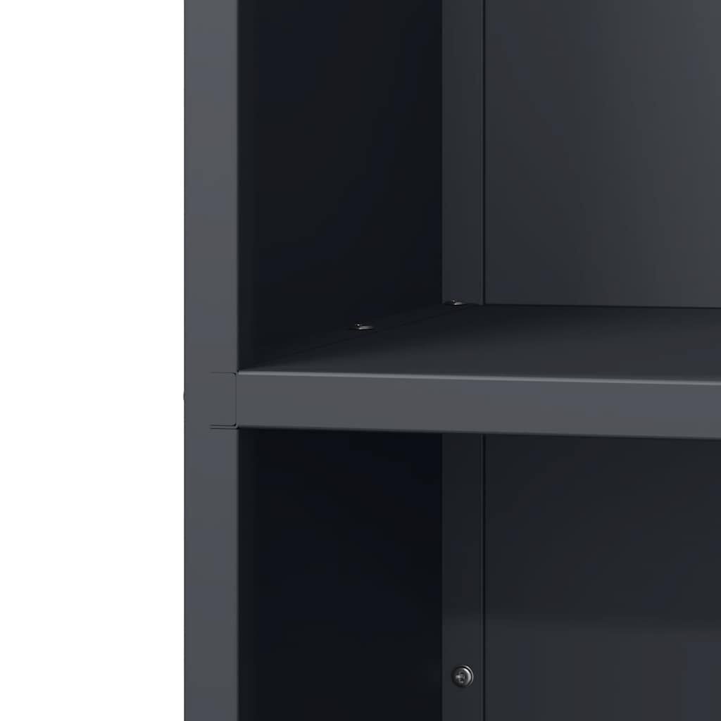 vidaXL Ράφι Καυσόξυλων Ανθρακί 40x30x80 εκ. Χάλυβας ψυχρής έλασης