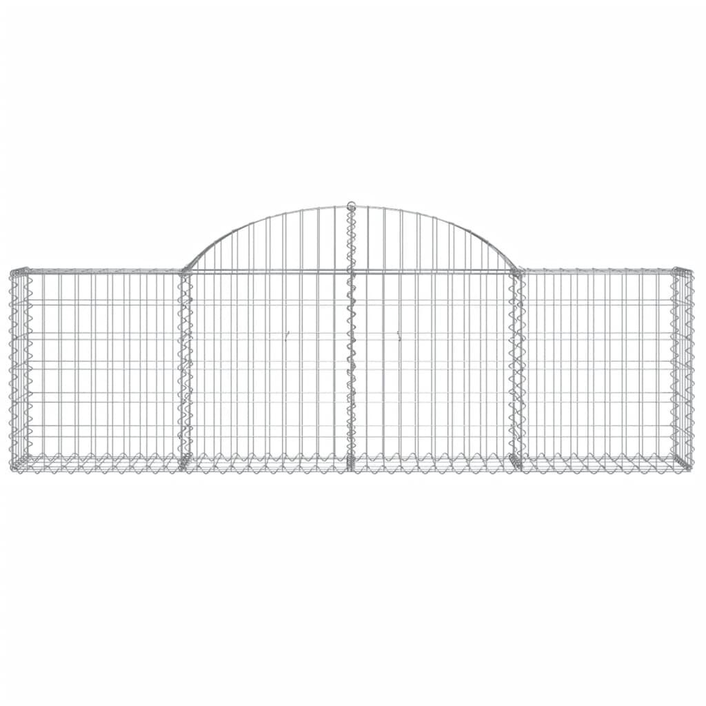 vidaXL Συρματοκιβώτια Τοξωτά 15 τεμ. 200x30x60/80 εκ. Γαλβαν. Ατσάλι