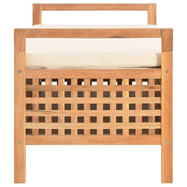 vidaXL Πάγκος με Αποθηκευτικό Χώρο 93 x 49 x 49 εκ Μασίφ Ξύλο Καρυδιάς