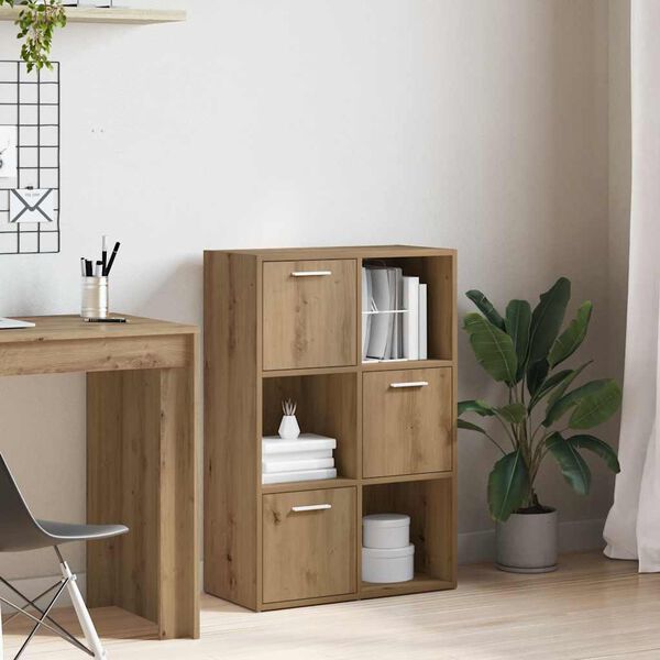 vidaXL Βιβλιοθήκη Τεχνίτης Δρυς 60,5x30x90 εκ. Επεξεργασμένο Ξύλο