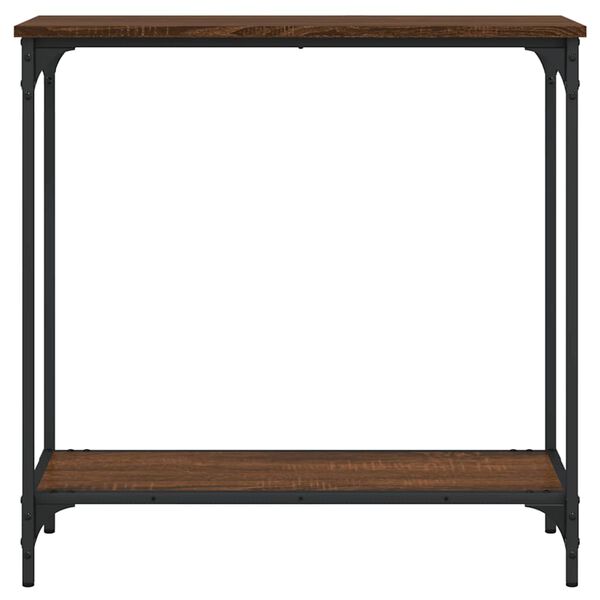vidaXL Τραπέζι Κονσόλα Καφέ Δρυς 75 x 30,5 x 75 εκ. από Επεξεργ. Ξύλο