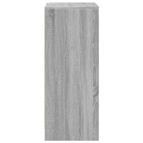 vidaXL Ντουλάπι με Φώτα LED Γκρι Sonoma 77x34x85εκ Επεξεργασμένο Ξύλο