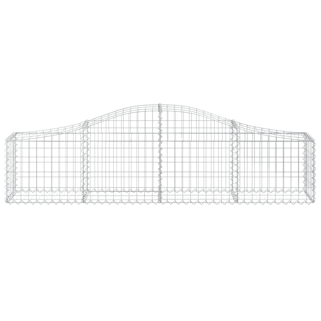 vidaXL Συρματοκιβώτια Τοξωτά 10 τεμ. 200x30x40/60 εκ. Γαλβαν. Ατσάλι