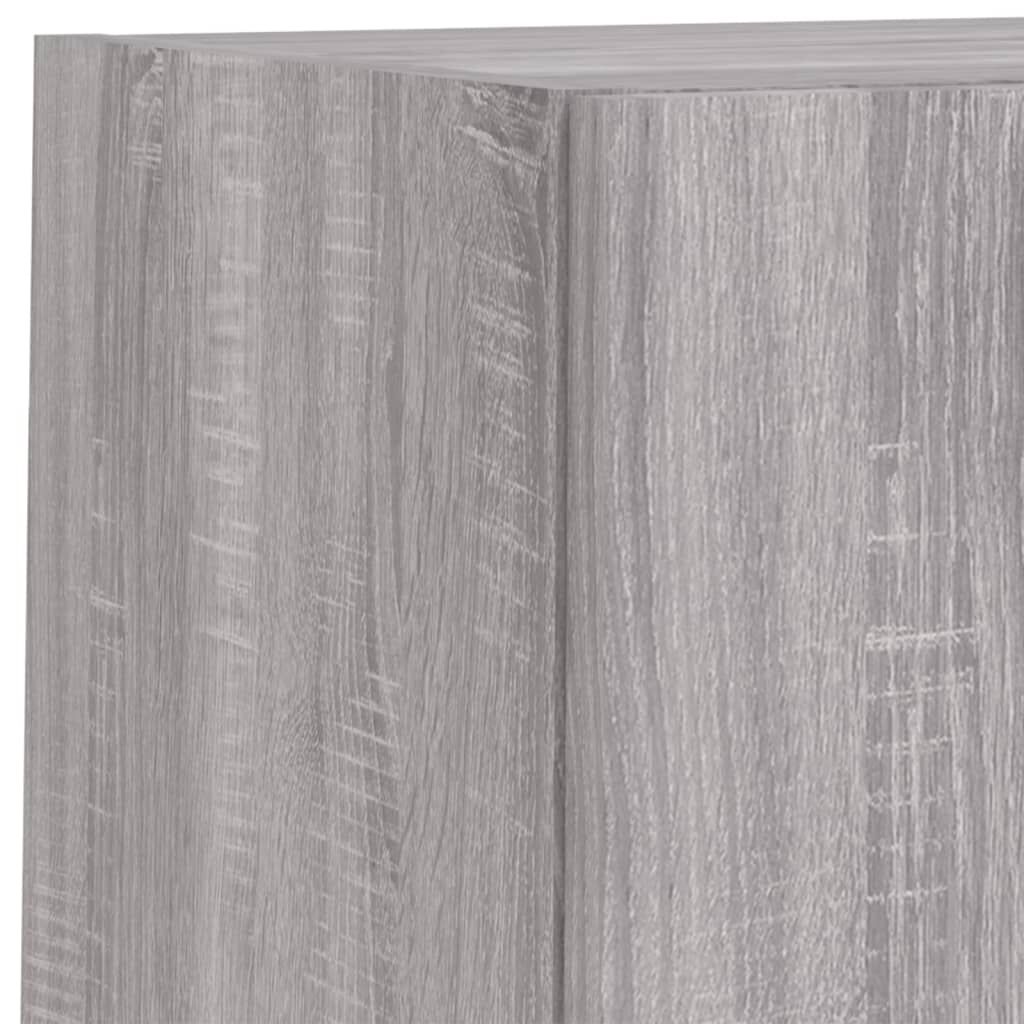 vidaXL Έπιπλα Τηλεόρασης με LED 2 τεμ. Γκρι Sonoma 30,5x30x60 εκ.
