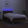 vidaXL &Kappa;&rho;&epsilon;&beta;ά&tau;&iota; Boxspring &mu;&epsilon; &Sigma;&tau;&rho;ώ&mu;&alpha; & LED &Sigma;&kappa;.&Kappa;&alpha;&phi;έ 90x200 &epsilon;&kappa;. &Upsilon;&phi;&alpha;&sigma;&mu;ά&tau;&iota;&nu;&omicron;