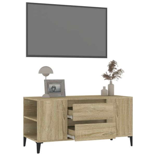 vidaXL Έπιπλο Τηλεόρασης Sonoma Δρυς 102x44,5x50 εκ. Επεξ. Ξύλο