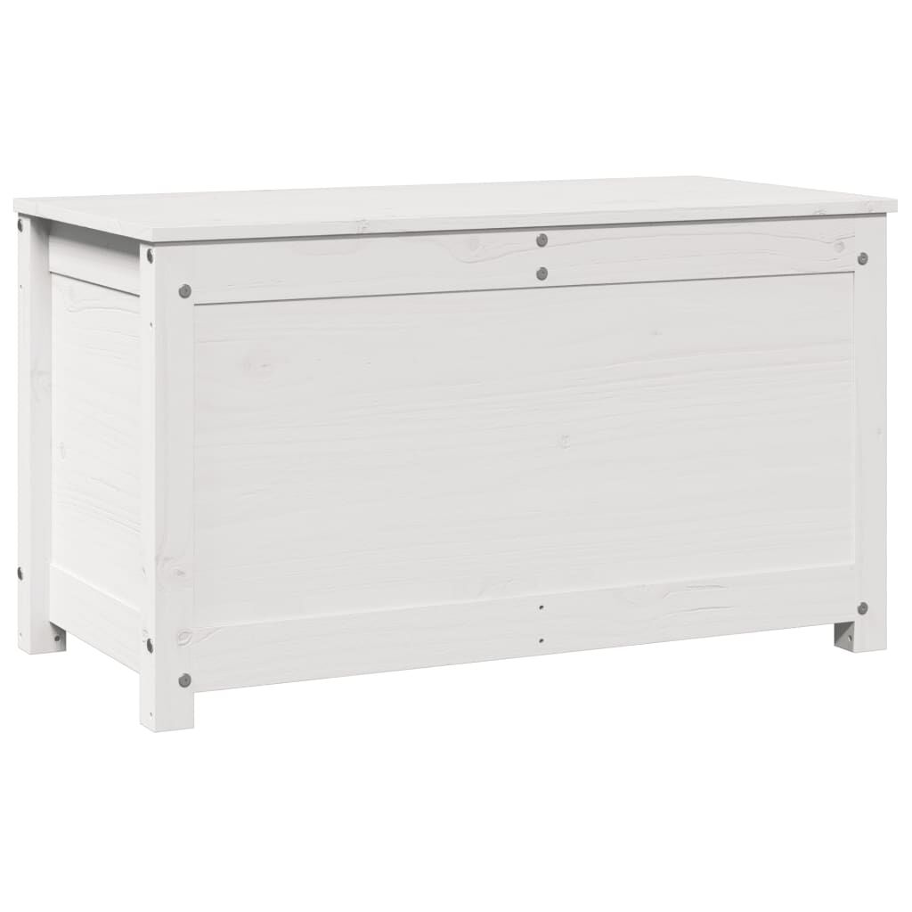 vidaXL Κουτί Αποθήκευσης Λευκό 80x40x45,5 εκ από Μασίφ Ξύλο Πεύκου