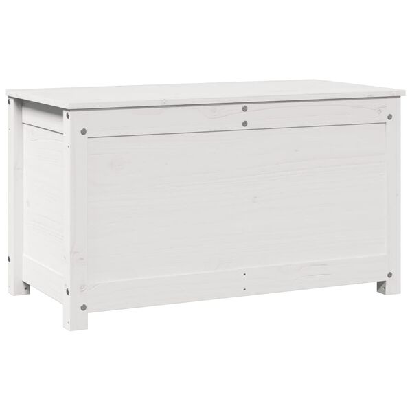 vidaXL Κουτί Αποθήκευσης Λευκό 80x40x45,5 εκ από Μασίφ Ξύλο Πεύκου