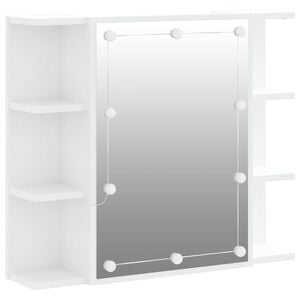 vidaXL Έ&pi;&iota;&pi;&lambda;&omicron; &Kappa;&alpha;&theta;&rho;έ&pi;&tau;&eta; &mu;&epsilon; LED &Lambda;&epsilon;&upsilon;&kappa;ό 70 x 16,5 x 60 &epsilon;&kappa;.