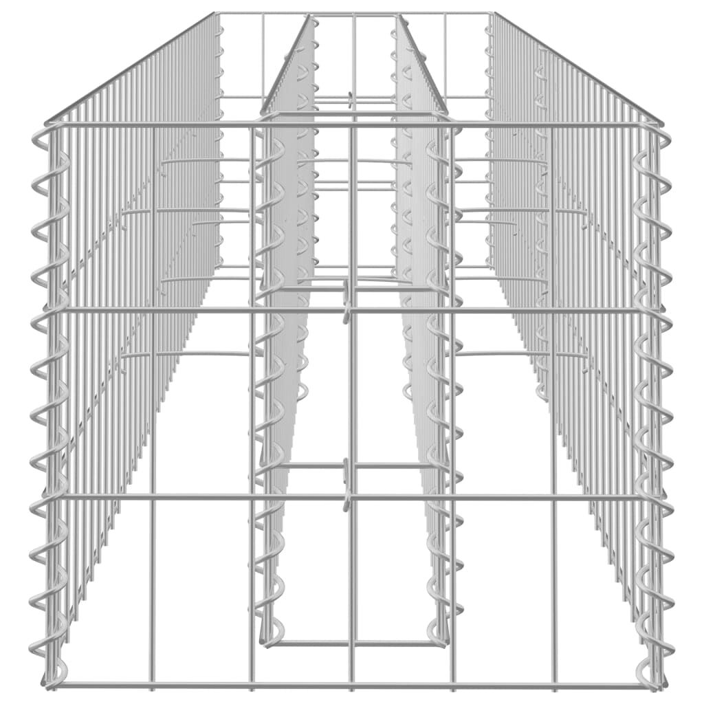 vidaXL Συρματοκιβώτιο-Γλάστρα Υπερυψωμένη 180x30x30 εκ. Γαλβ. Χάλυβας