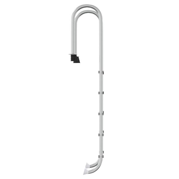 vidaXL Σκάλα Πισίνας 54 x 38 x 211 εκ. από Ανοξείδωτο Ατσάλι 304