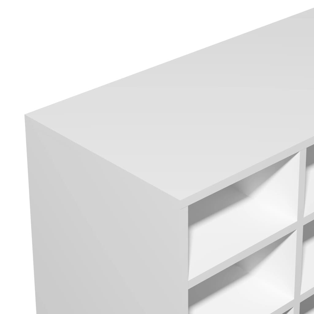 vidaXL Ραφιέρα Παπουτσιών Λευκή 92x30x67,5 εκ. από Επεξ. Ξύλο