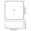 vidaXL Νιπτήρας Τετράγωνος Λευκός 39x39x13,5 εκ. Κεραμικός