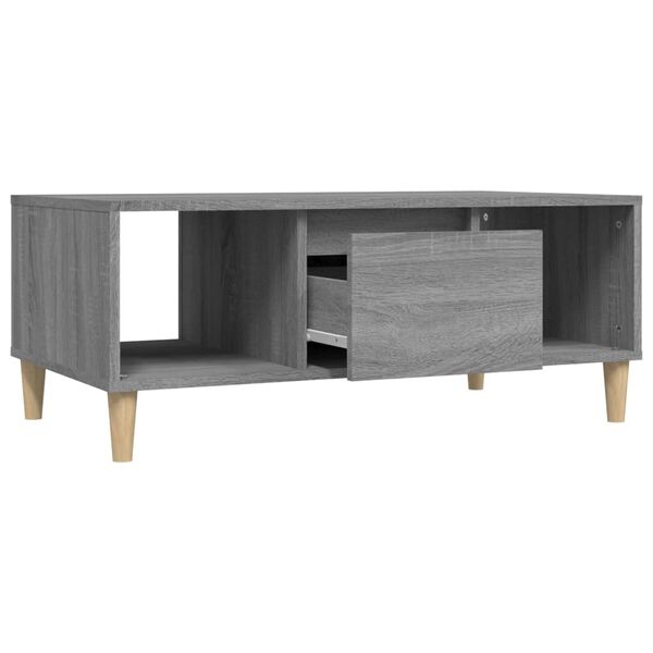 vidaXL Τραπεζάκι Σαλονιού Γκρι Sonoma 90x50x36,5εκ. Επεξεργασμένο Ξύλο