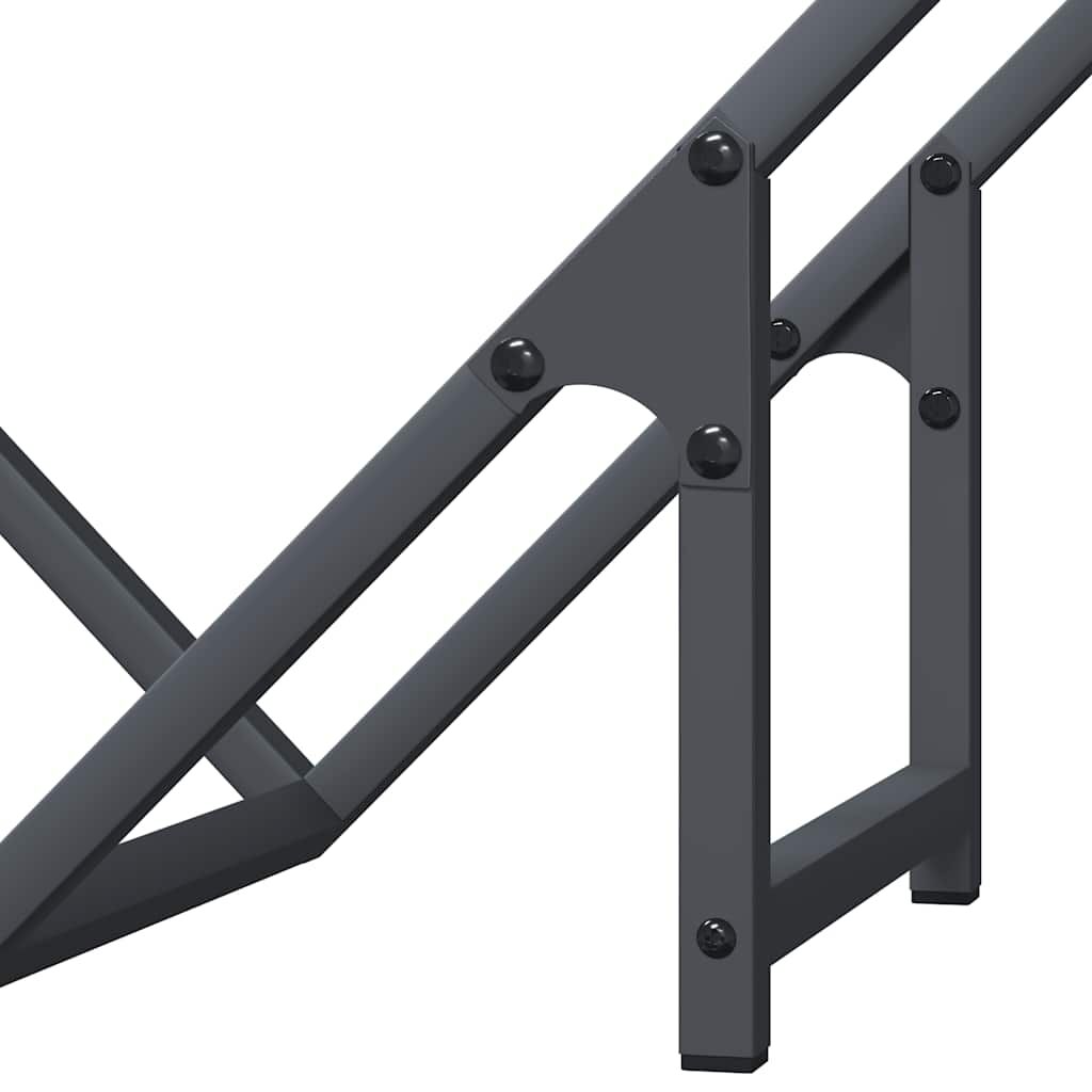 vidaXL Ράφι για καυσόξυλα Ανθρακί 50x25x50 εκ. Ατσάλι ψυχρής έλασης