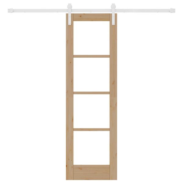 vidaXL Συρόμενη Πόρτα ORKDAL Καφέ 61 x 198.5 εκ. Μασίφ ξύλο πεύκου