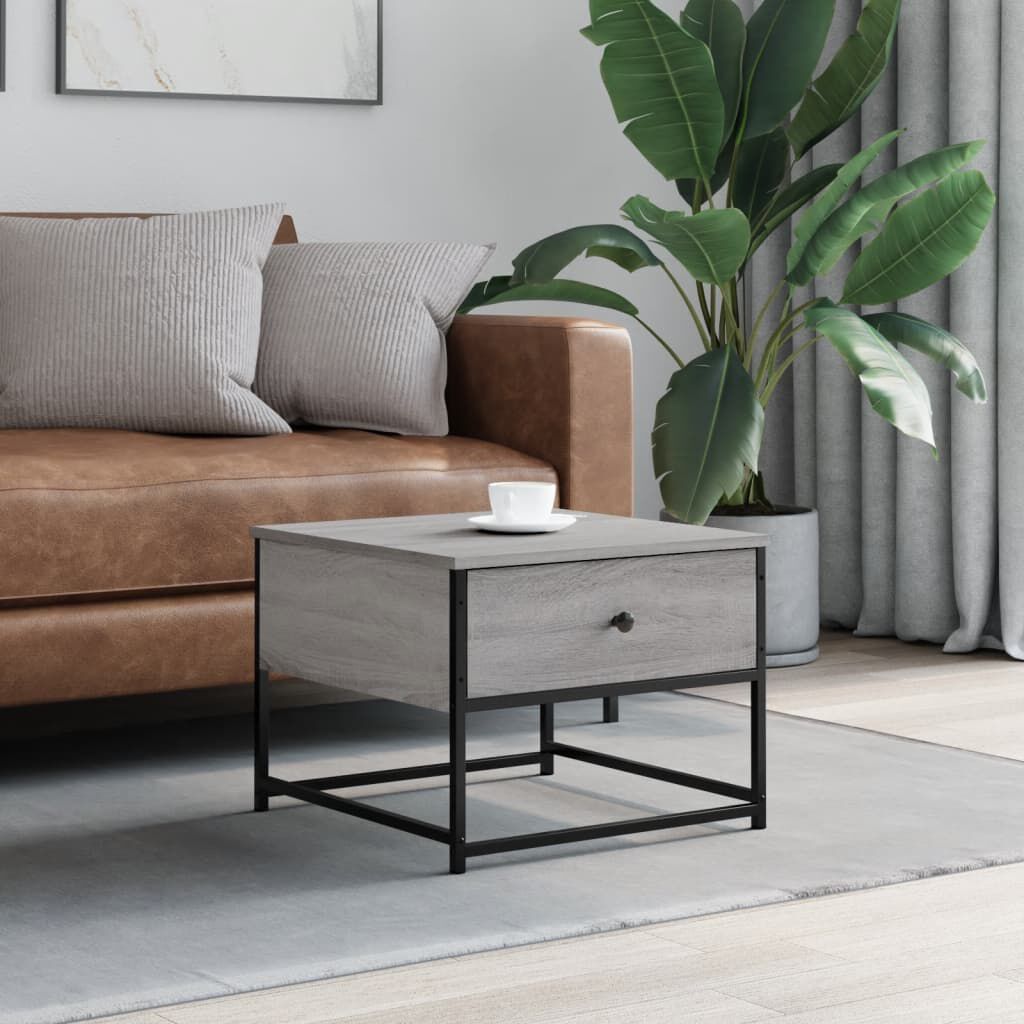 vidaXL Τραπεζάκι Σαλονιού Γκρι Sonoma 51x51x40 εκ. Επεξεργασμένο Ξύλο