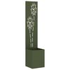 vidaXL Οθόνη Ιδιωτικότητας Κήπου Floral Λαδί 32 x 140 εκ.