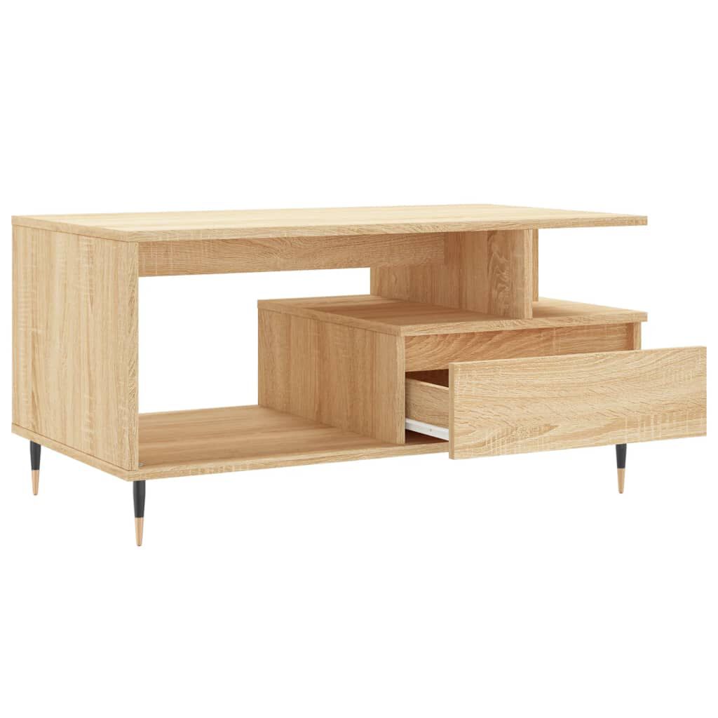 vidaXL Τραπεζάκι Σαλονιού Sonoma Δρυς 90x49x45 εκ. Επεξεργασμένο Ξύλο
